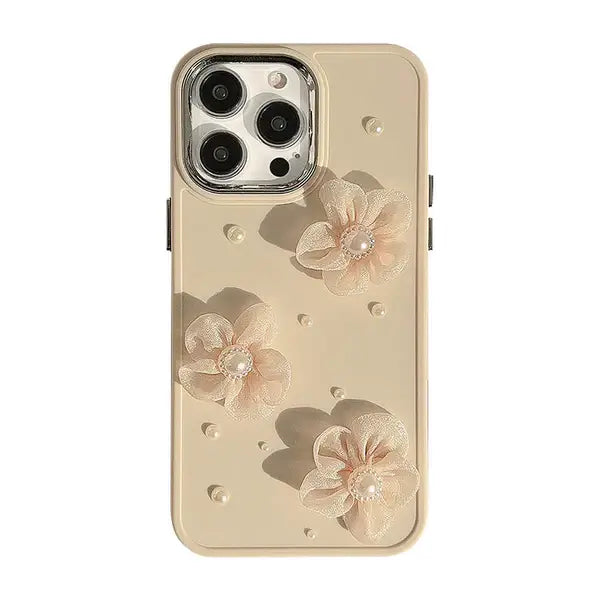 DIY Pearl Flower iPhone Case