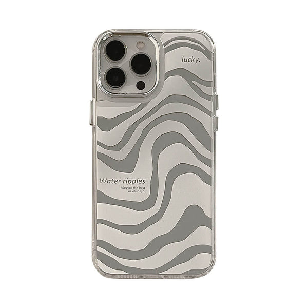 Wave-patterned Mirror iPhone Case