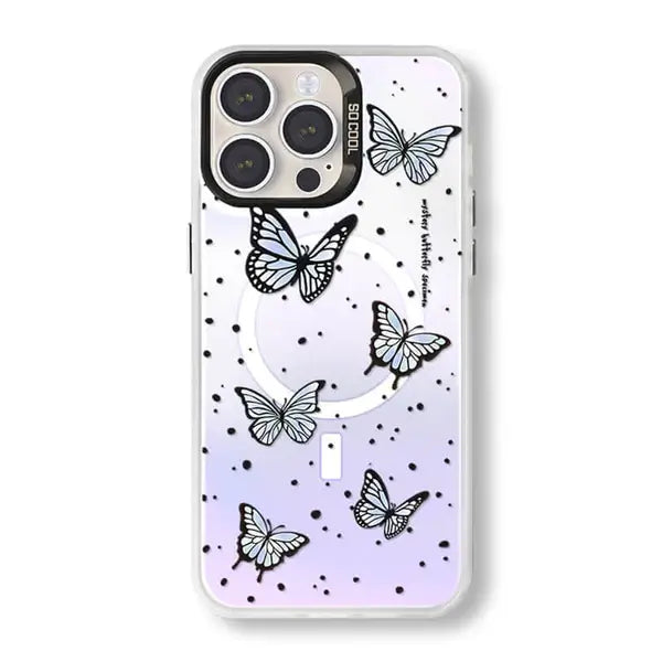Black Butterfly Laser iPhone Case