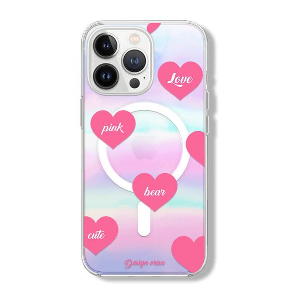 Pink Bear Laser iPhone Case